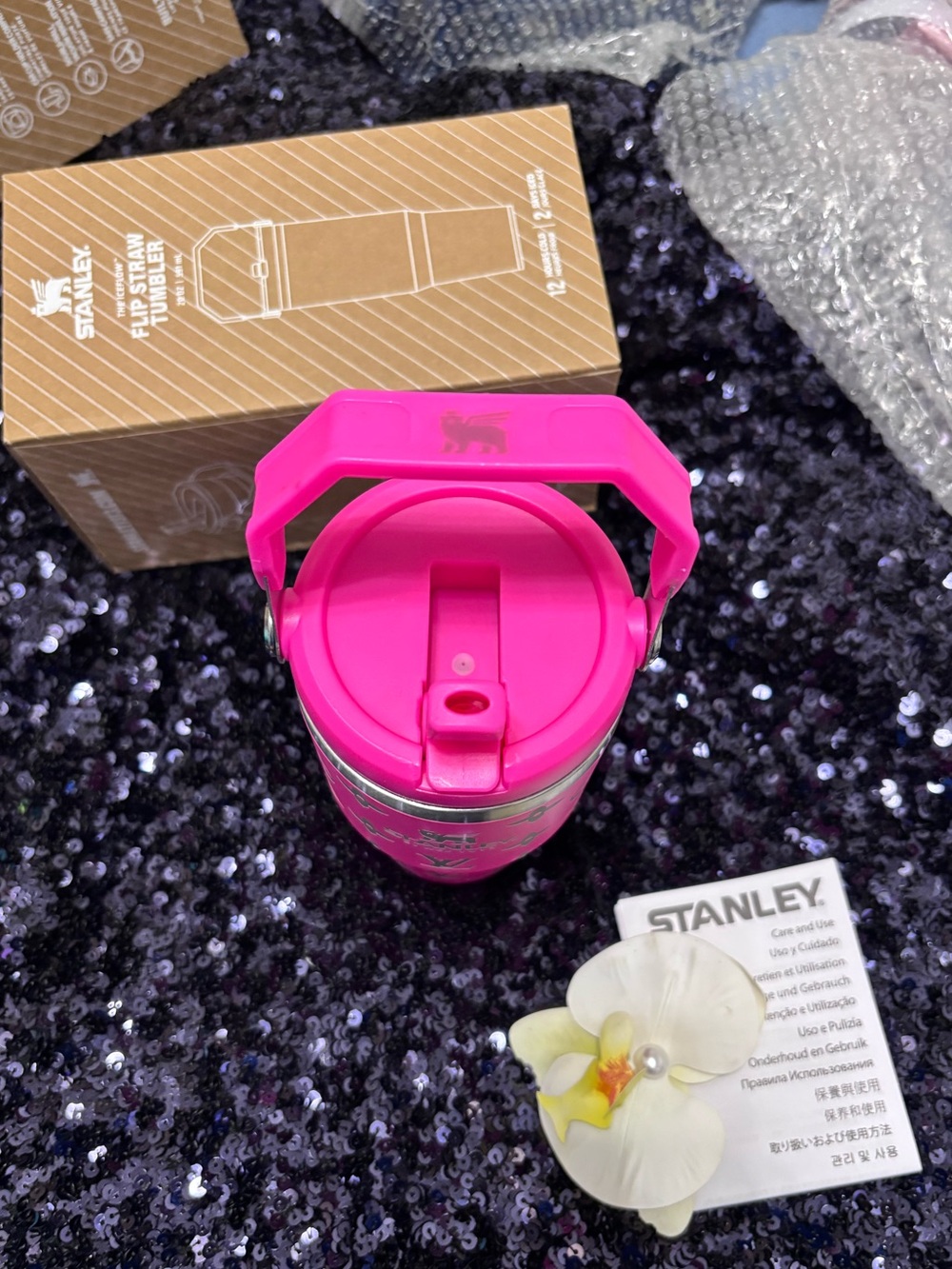 Hot Pink Flip Straw Tumbler - Picture 3 of 14